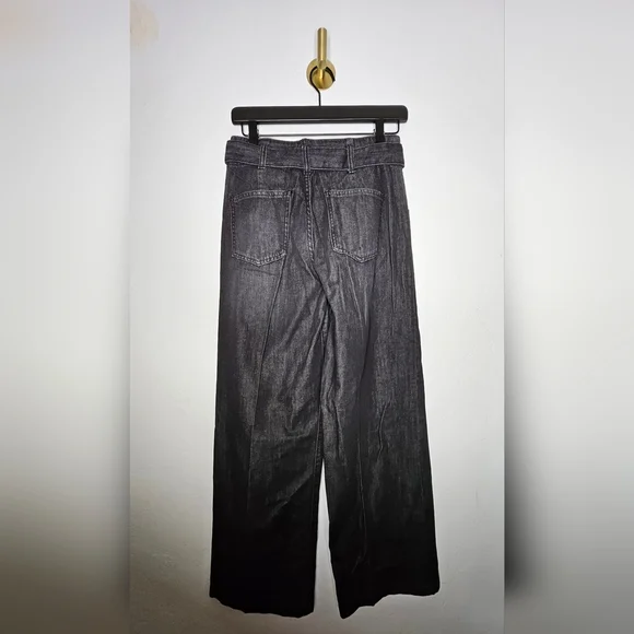 OAT New York Wide Leg Jean in Washed Black Size 26 - Picture 2 of 6
